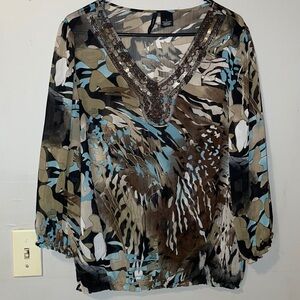 NEW DIRECTIONS FLOWY TOP BEADED Large